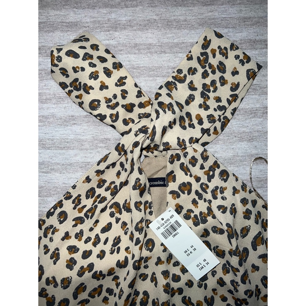 Abercrombie and Fitch Animal Print Halter Top. Size S.